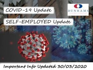 Covid-19 Self-Employed Update from Dunhams Accountants and Financial Services